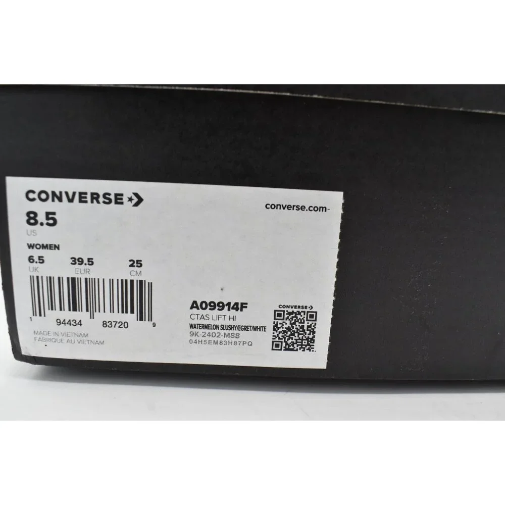 Converse Womens 8.5 Chuck Taylor All Star Lift‎ Platform High Top Sneakers Shoes